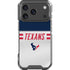 NFL Houston Texans White Striped iPhone 18 Pro Clear Case