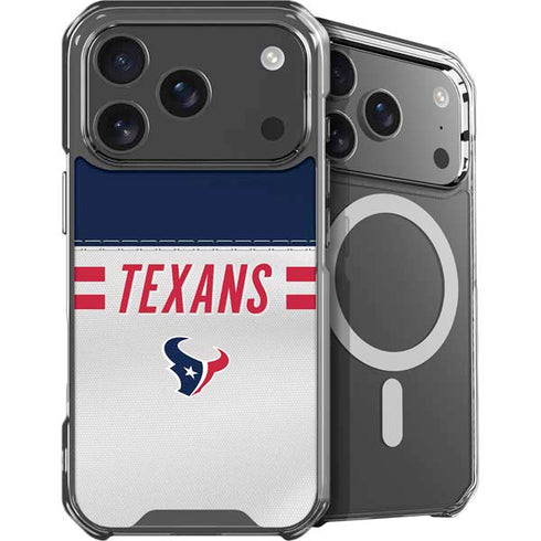 NFL Houston Texans White Striped iPhone 18 Pro Max MagSafe Case