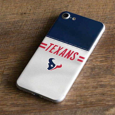 NFL Houston Texans White Striped iPhone 8 Skin