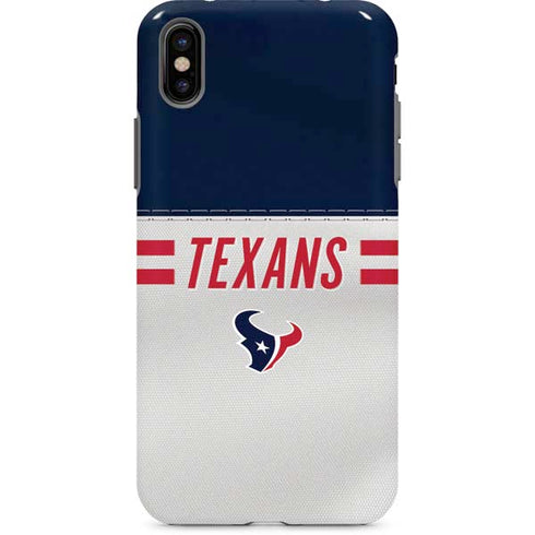 NFL Houston Texans White Striped iPhone X Pro Case