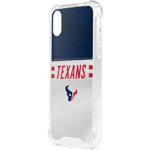 NFL Houston Texans White Striped iPhone XS Clear Case