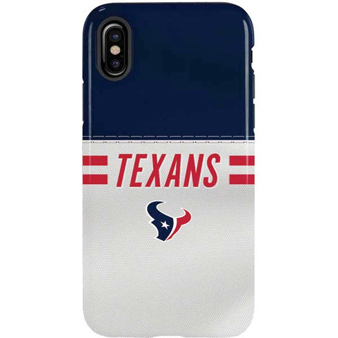 NFL Houston Texans White Striped iPhone XS Pro Case