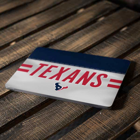 NFL Houston Texans White Striped Apple MacBook Air Skin