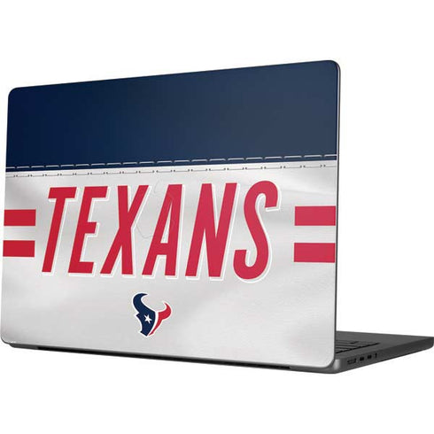 NFL Houston Texans White Striped Apple MacBook Pro 14-inch Skin