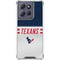 NFL Houston Texans White Striped Moto G 5G (2025) Clear Case