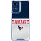 NFL Houston Texans White Striped Moto G 5G (2024) Clear Case