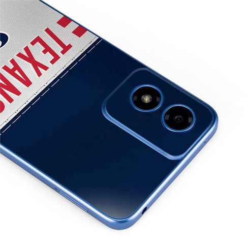 NFL Houston Texans White Striped Moto G Play 4G (2024) Skin