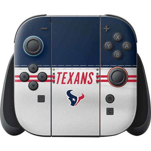 NFL Houston Texans White Striped Nintendo Skins