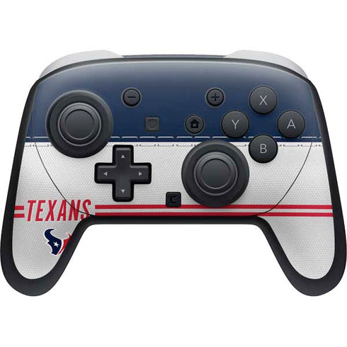 NFL Houston Texans White Striped Nintendo Skins
