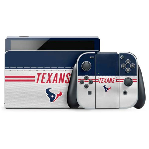 NFL Houston Texans White Striped Nintendo Skins