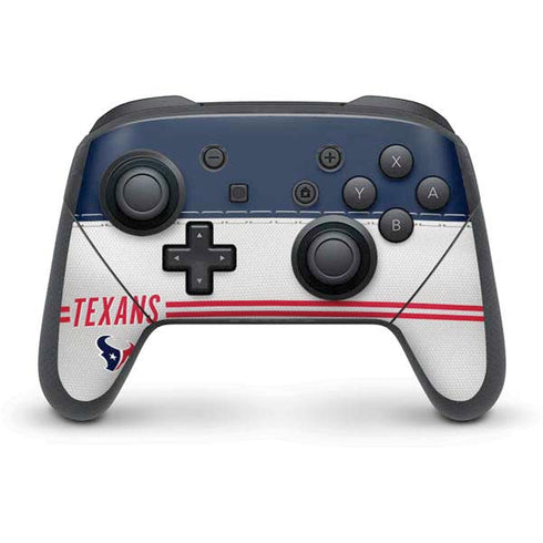 NFL Houston Texans White Striped Nintendo Skins
