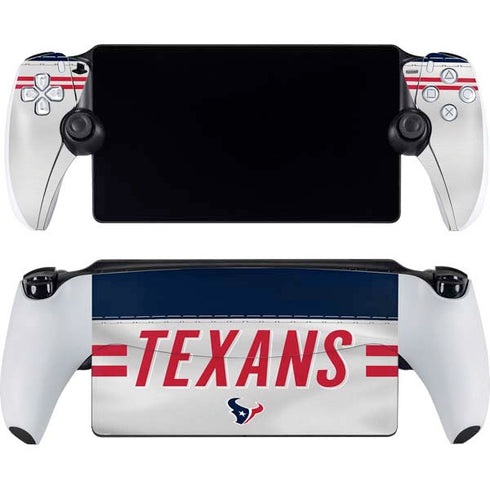 NFL Houston Texans White Striped PlayStation Portal Remote Player Skin