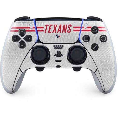 NFL Houston Texans White Striped PlayStation PS5 Skins