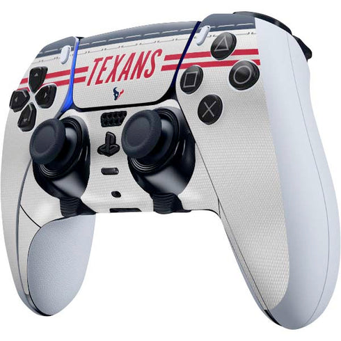 NFL Houston Texans White Striped PS5 DualSense Edge Pro Controller Skin