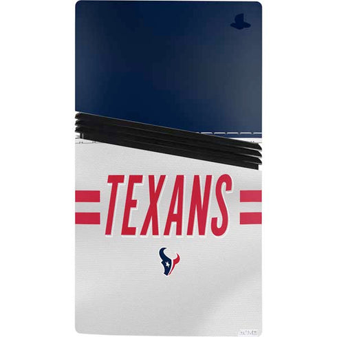 NFL Houston Texans White Striped PS5 Pro Bundle Skin