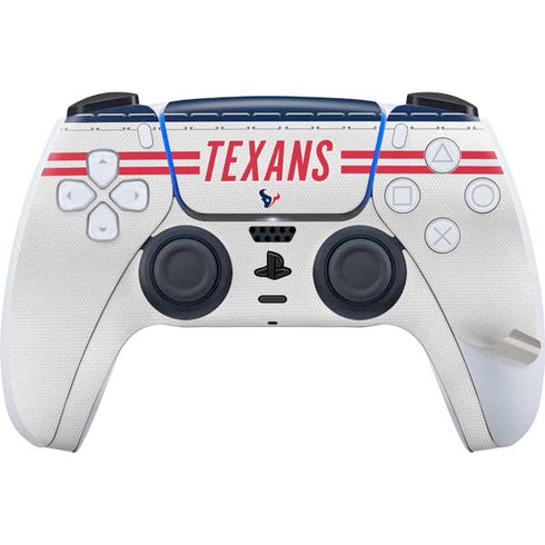 NFL Houston Texans White Striped PS5 Pro Bundle Skin