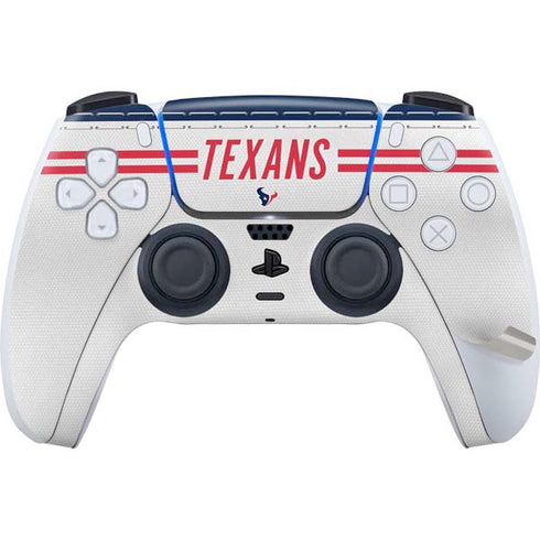 NFL Houston Texans White Striped PS5 Pro Disk Bundle Skin