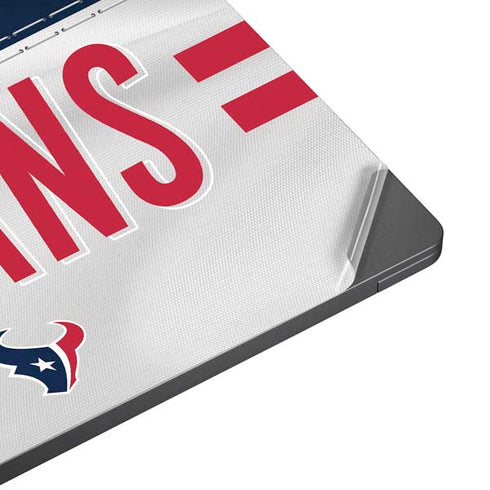 NFL Houston Texans White Striped Surface Laptop 7 13.8in Skin
