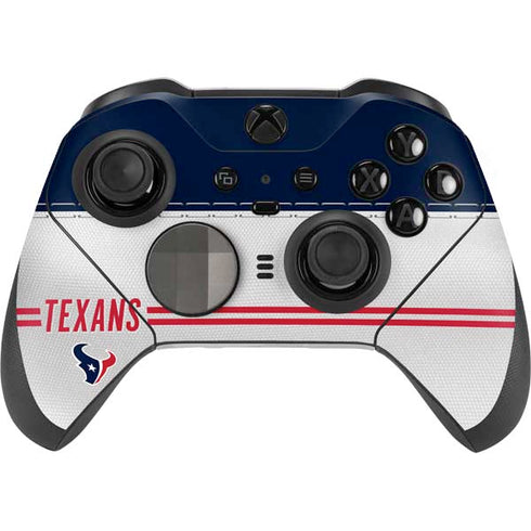 NFL Houston Texans White Striped Xbox Elite Wireless Controller Series 2 Skin