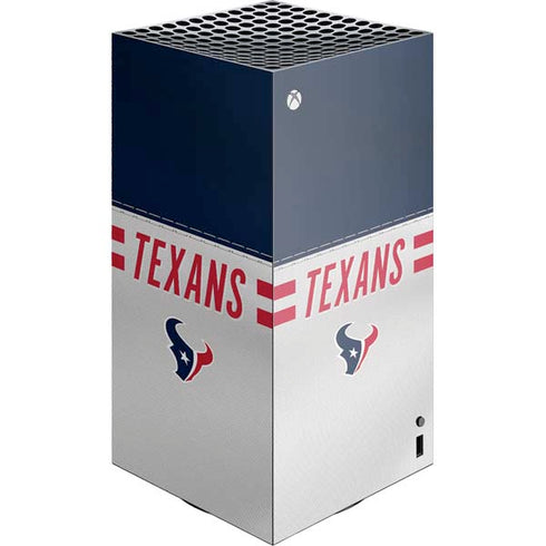 NFL Houston Texans White Striped XBox Series X Digital Edition Console Skin
