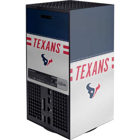 NFL Houston Texans White Striped XBox Series X Digital Edition Console Skin