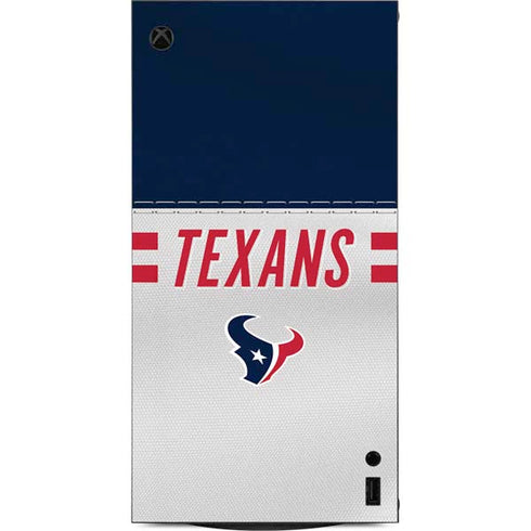 NFL Houston Texans White Striped XBox Series X Digital Edition Console Skin