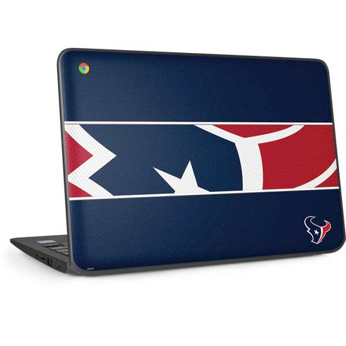 NFL Houston Texans Zone Block HP Chromebook Skin