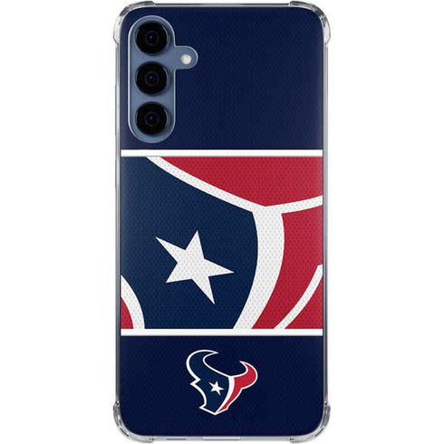 NFL Houston Texans Zone Block Galaxy A35 5G Clear Case