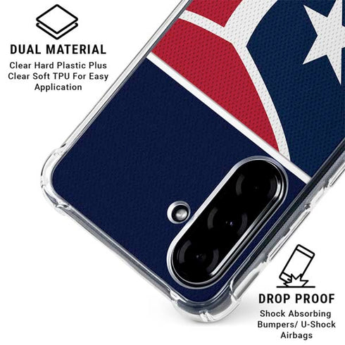 NFL Houston Texans Zone Block Galaxy A36 5G Clear Case