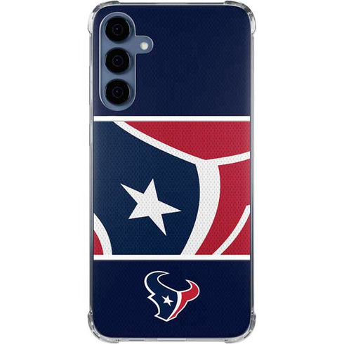 NFL Houston Texans Zone Block Galaxy A55 5G Clear Case