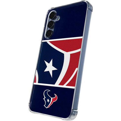 NFL Houston Texans Zone Block Galaxy A55 5G Clear Case