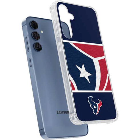 NFL Houston Texans Zone Block Galaxy A55 5G Clear Case