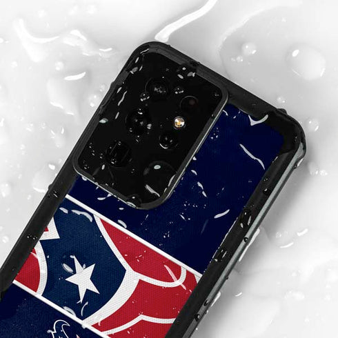 NFL Houston Texans Zone Block Galaxy S24 Ultra Waterproof Case