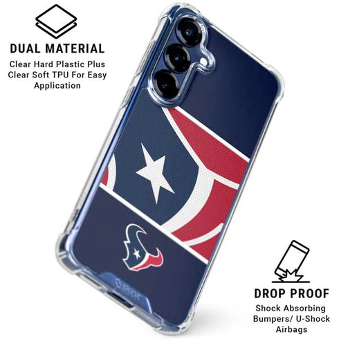 NFL Houston Texans Zone Block Galaxy S25 Plus Clear Case