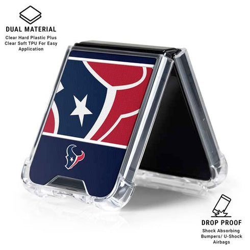 NFL Houston Texans Zone Block Galaxy Z Flip6 Clear Case