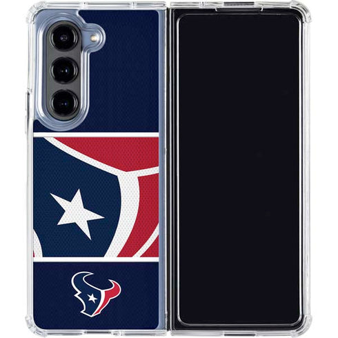 NFL Houston Texans Zone Block Galaxy Z Fold5 5G Clear Case