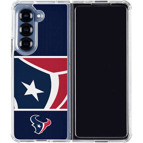 NFL Houston Texans Zone Block Galaxy Z Fold6 Clear Case