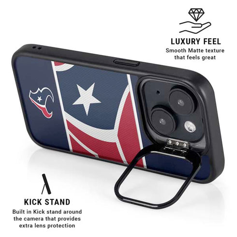 NFL Houston Texans Zone Block iPhone 14 Plus Kickstand Case