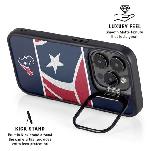 NFL Houston Texans Zone Block iPhone 15 Pro Max Kickstand Case
