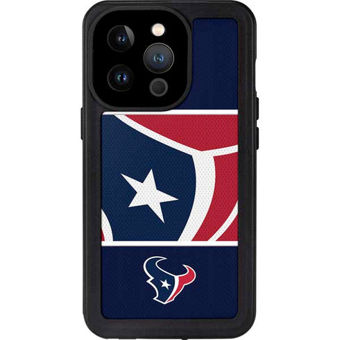 NFL Houston Texans Zone Block iPhone 15 Pro Waterproof Case