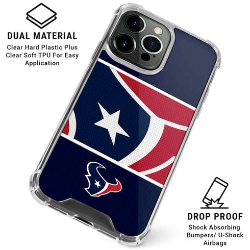 NFL Houston Texans Zone Block iPhone 16 Pro Max Clear Case
