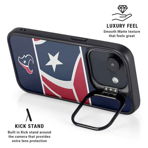 NFL Houston Texans Zone Block iPhone 16e Kickstand Case