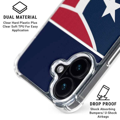 NFL Houston Texans Zone Block iPhone 17 Clear Case