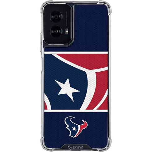 NFL Houston Texans Zone Block Moto G Power 5G (2024) Clear Case