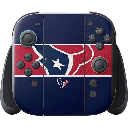 NFL Houston Texans Zone Block Nintendo Switch 2 (2025) with Joy-Con Skin