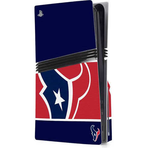 NFL Houston Texans Zone Block PS5 Pro Disk Console Skin