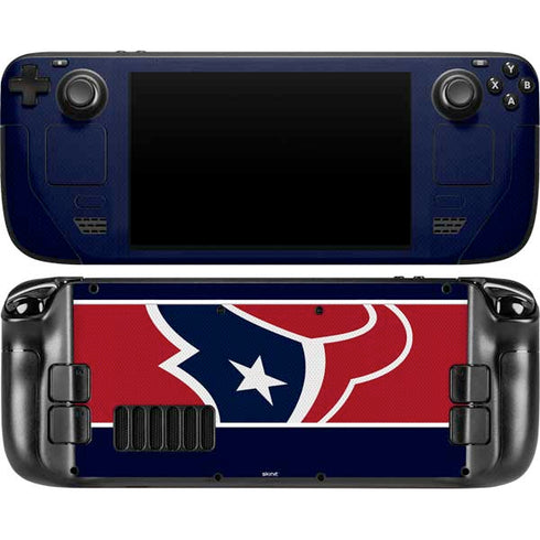 NFL Houston Texans Zone Block Steam Deck Handheld Gaming Computer OLED Skin