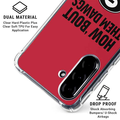 University of Georgia How Bout Them Dawgs Galaxy A36 5G Clear Case