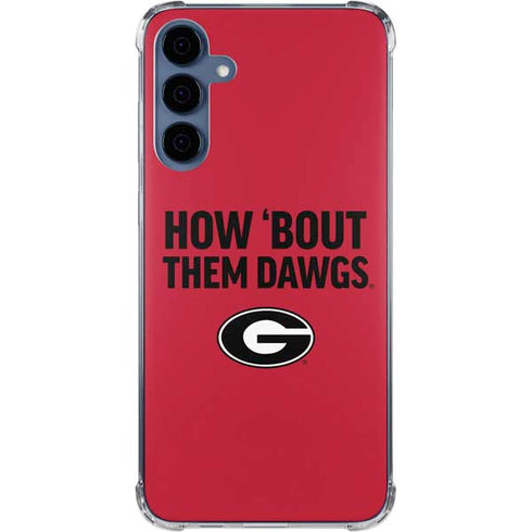 University of Georgia How Bout Them Dawgs Galaxy A55 5G Clear Case