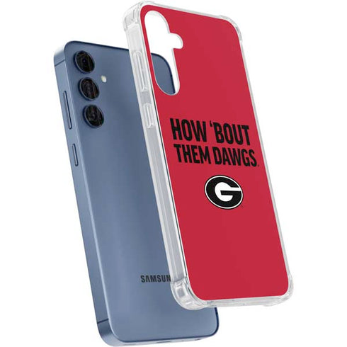 University of Georgia How Bout Them Dawgs Galaxy A55 5G Clear Case